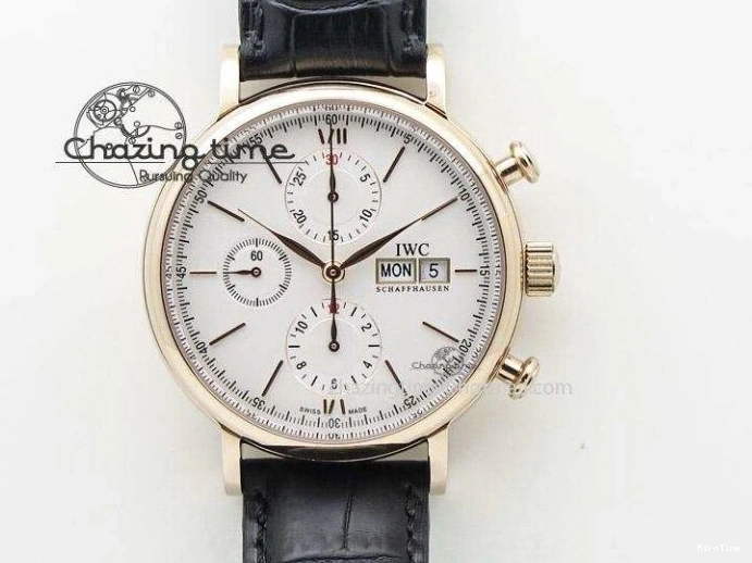 MIROTIME 0305 Portofino Automatic SS TWF 1:1 Best Edition Silver Dial Gold Markers on Brown Leather Strap A Bright 7203